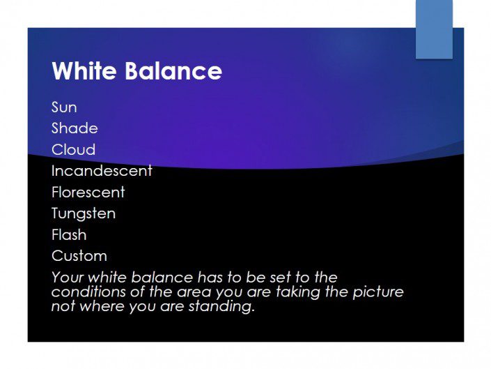Basic Photography white balance