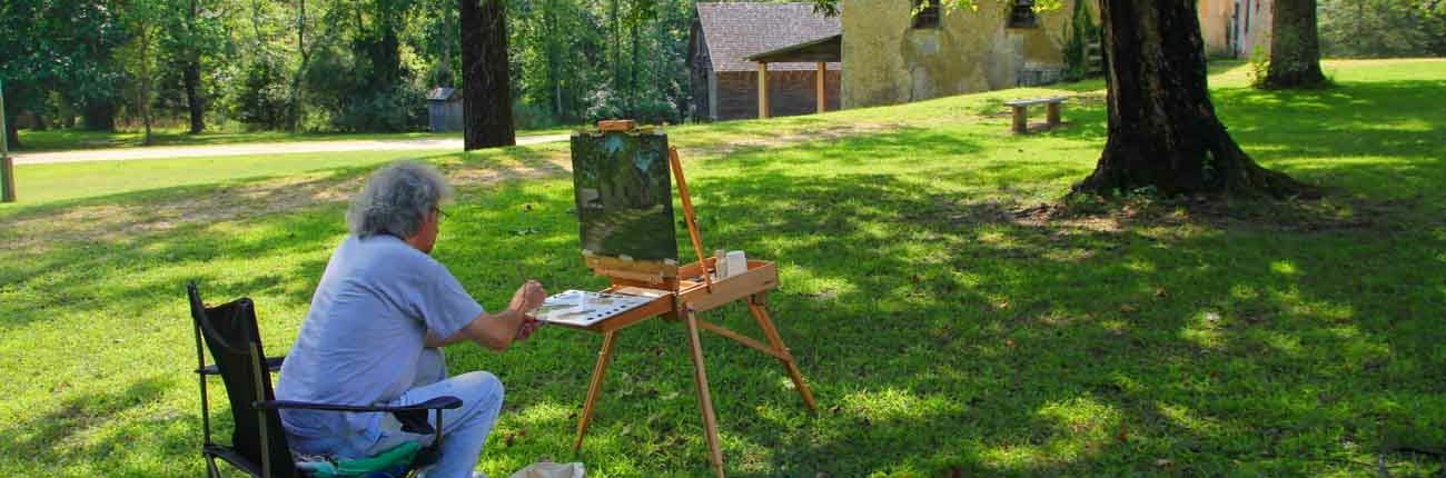 Batsto Village man painting header