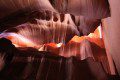 antelope canyon, page arizona colorful rocks with sun
