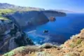 Overlooking the beautiful blue green waters in Channel Island National Park from a Cliff.