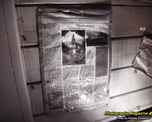 OL Very scary looking newspaper article light up with a flashlight during ghost hunting