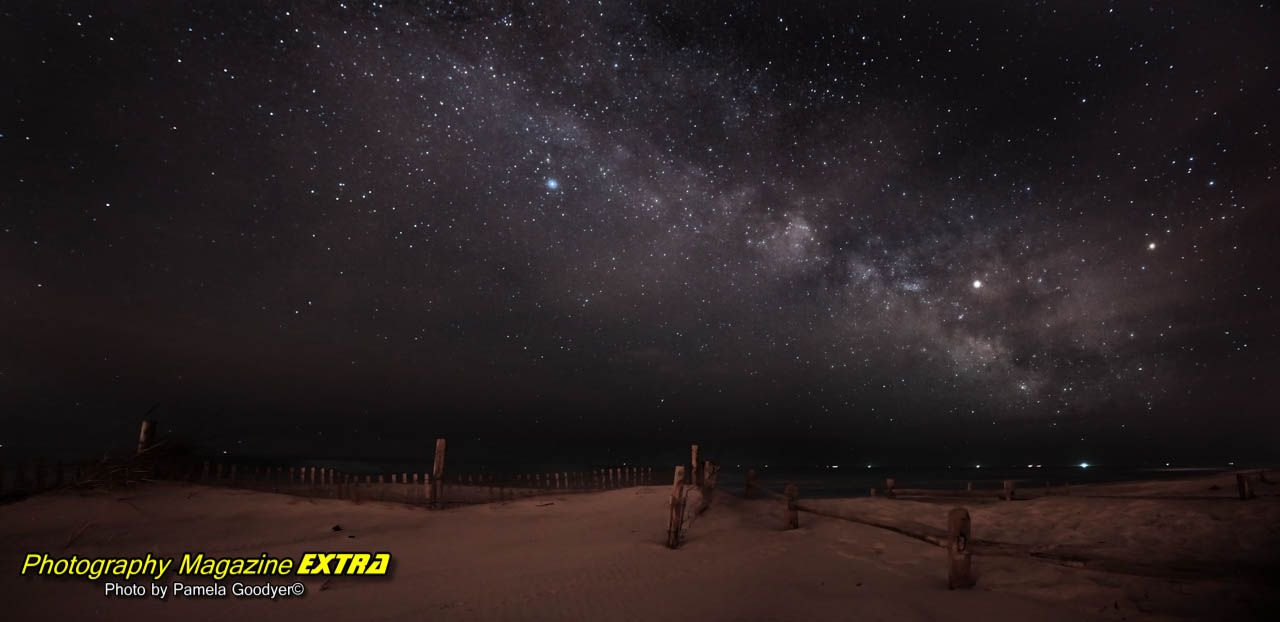 Island Beach State Park, Milky Way, overlooking the fence.
