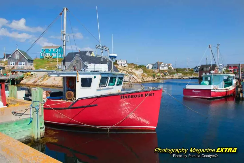 Peggys cove red boat