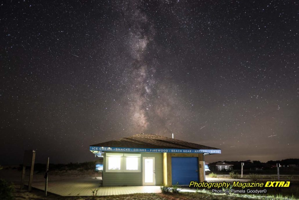 Chincoteague Island Milky Way avoe the food stand above