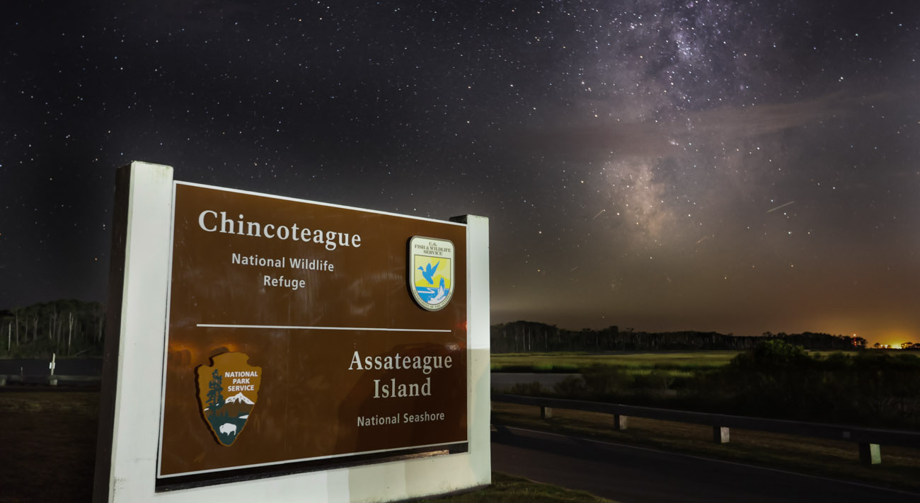 Chincoteague Island Milky Way Photography Sign with Assateague