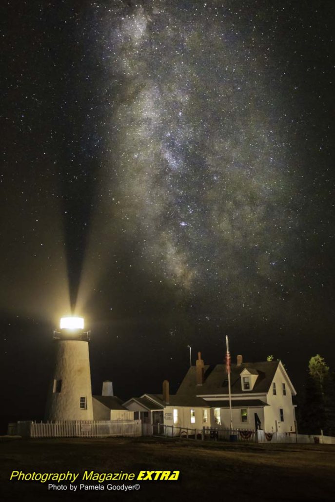Maine Pemaquid Point with Milky Way above