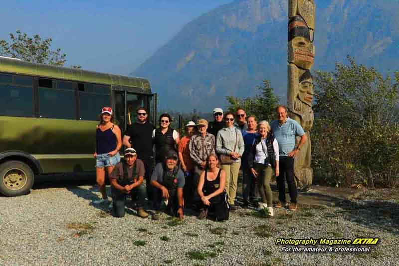 Pam Goodyear and her new friends on the grizzly bear tour.