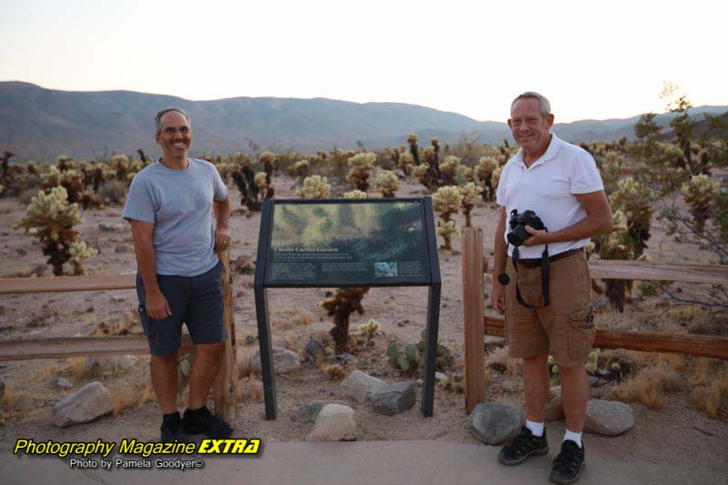 Two men photographing at Joshua Tree National Park, including my brother, Keith, Goodyer And his husband Chris Catuno.