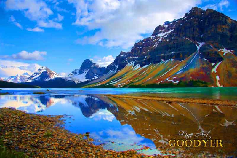 800/53 Fine art photography Pamela Goodyear Canadian Rockies Beau Falls Lake.