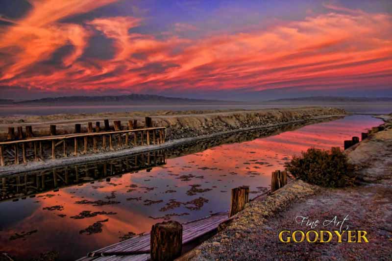 800/54 The Salton Sea Fine Art photography, beautiful sky bright colors.