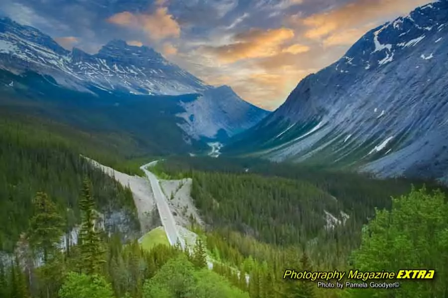 Overlooking Big Hill Bend in the Canadian Rockies.