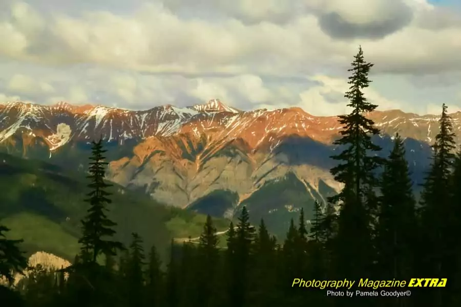 Golden, British Columbia Mount 7 overlooking the mountains in the sky.