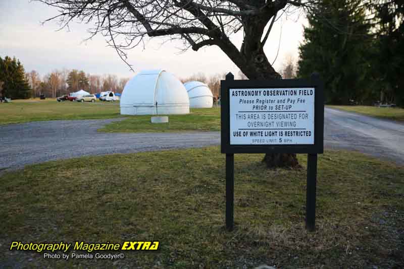 Astronomy observation field sign with the bubbles that you do photography in.