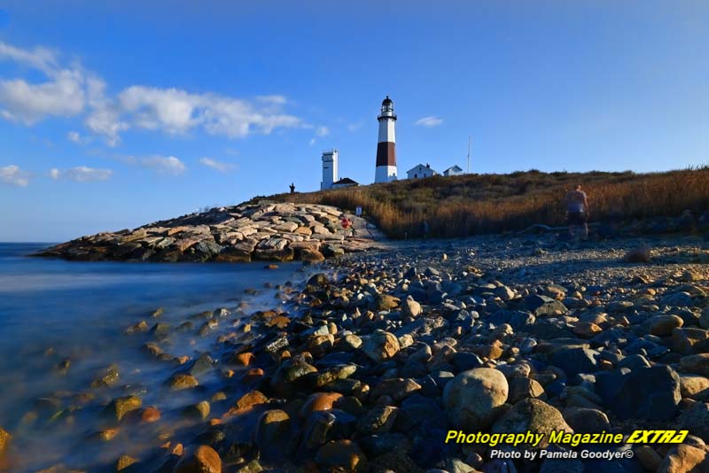 Landscape photography, photograph of the East Point Lighthouse at sunset.